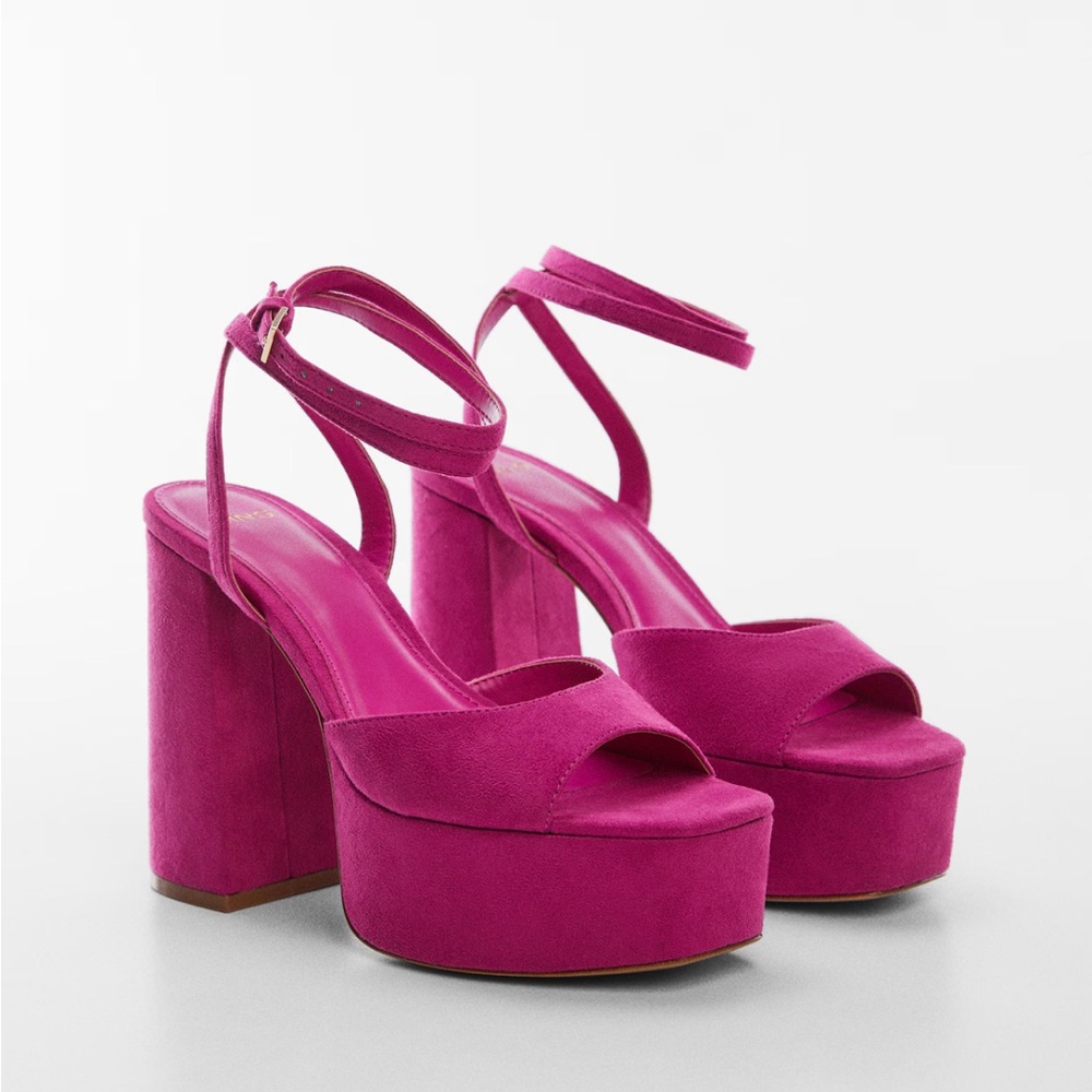 Mango Women's Platform Sandals - Silver